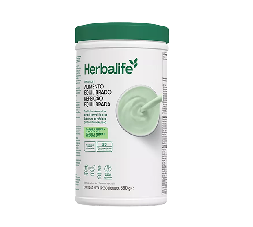 Fórmula 1 Herbalife® Menta e Chocolate – Refeição Equilibrada 550 g